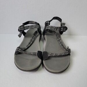 Viakix Cortona Hiking Sandals Womens 10 Grey Chevron Sport Strappy